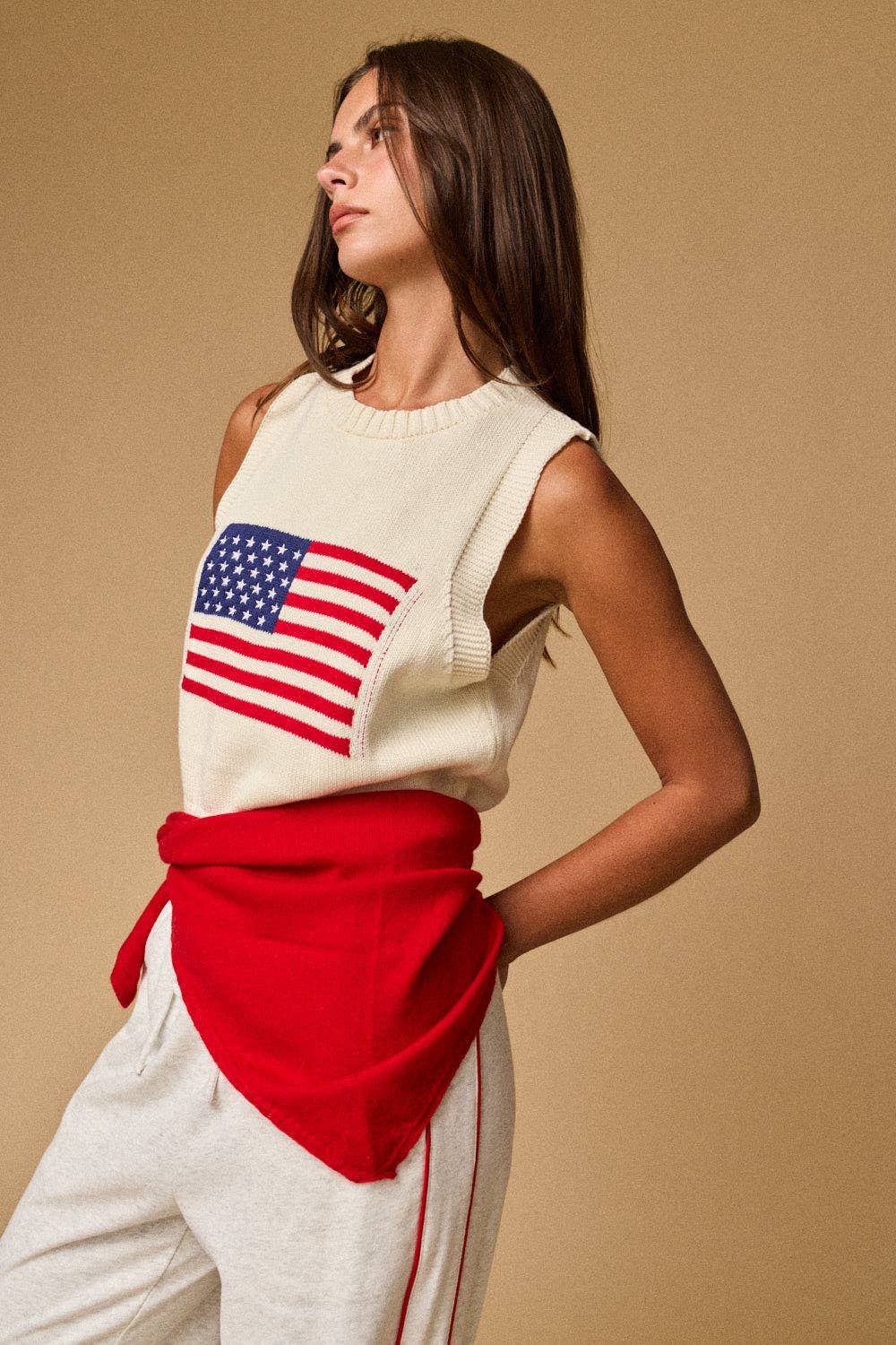 American flag Sleeveless Top