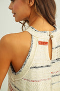 MULTI COLOR STRIPE PATTERN KNIT DRESS