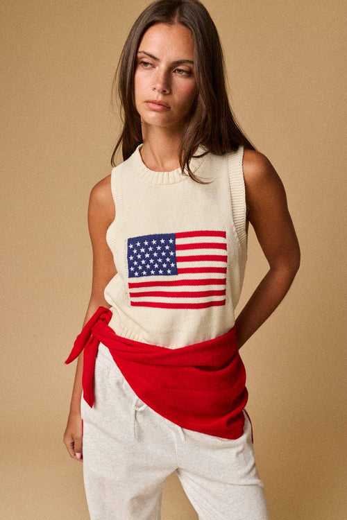American flag Sleeveless Top