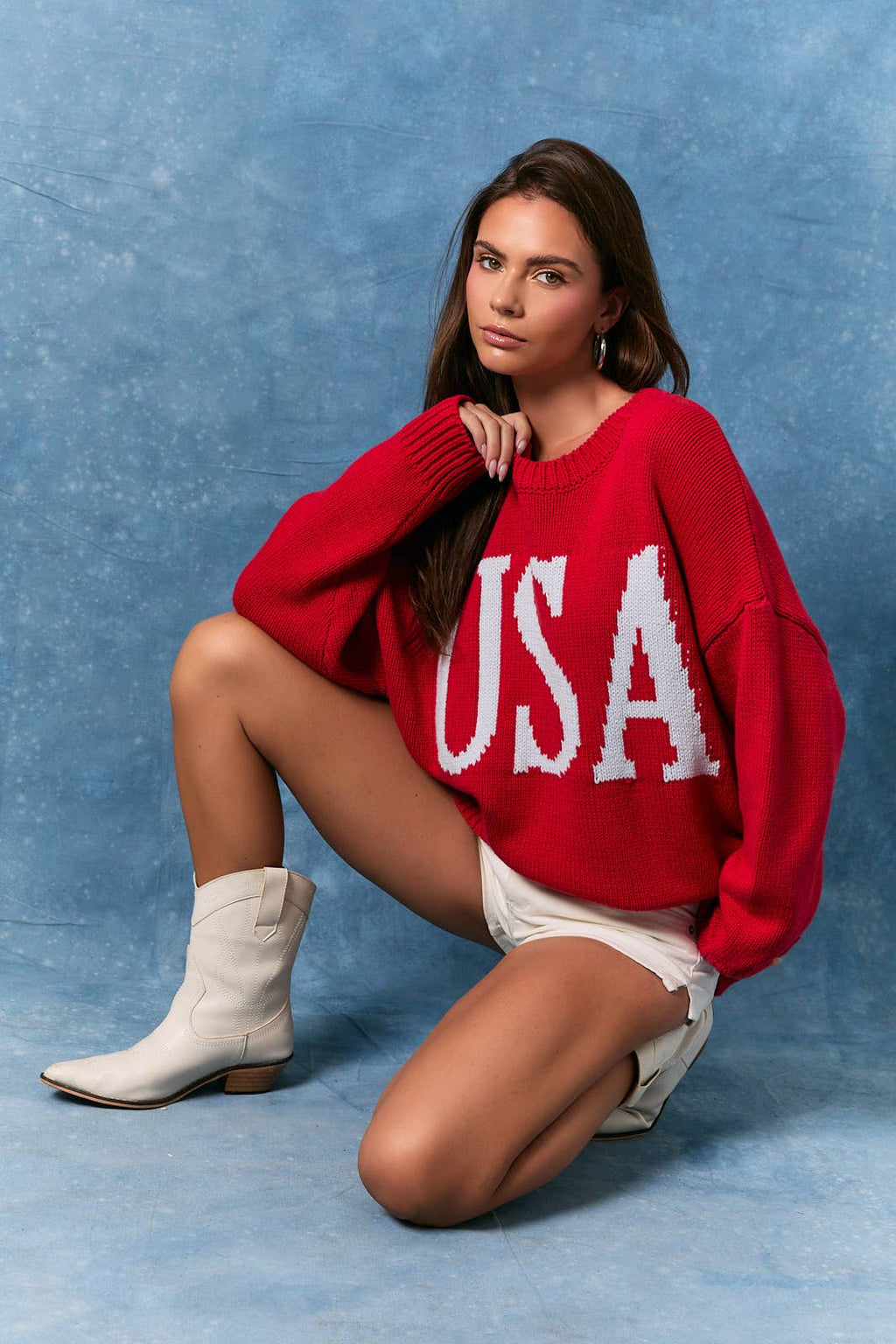 ROUND NECK OVERSIZED SWEATER TOP