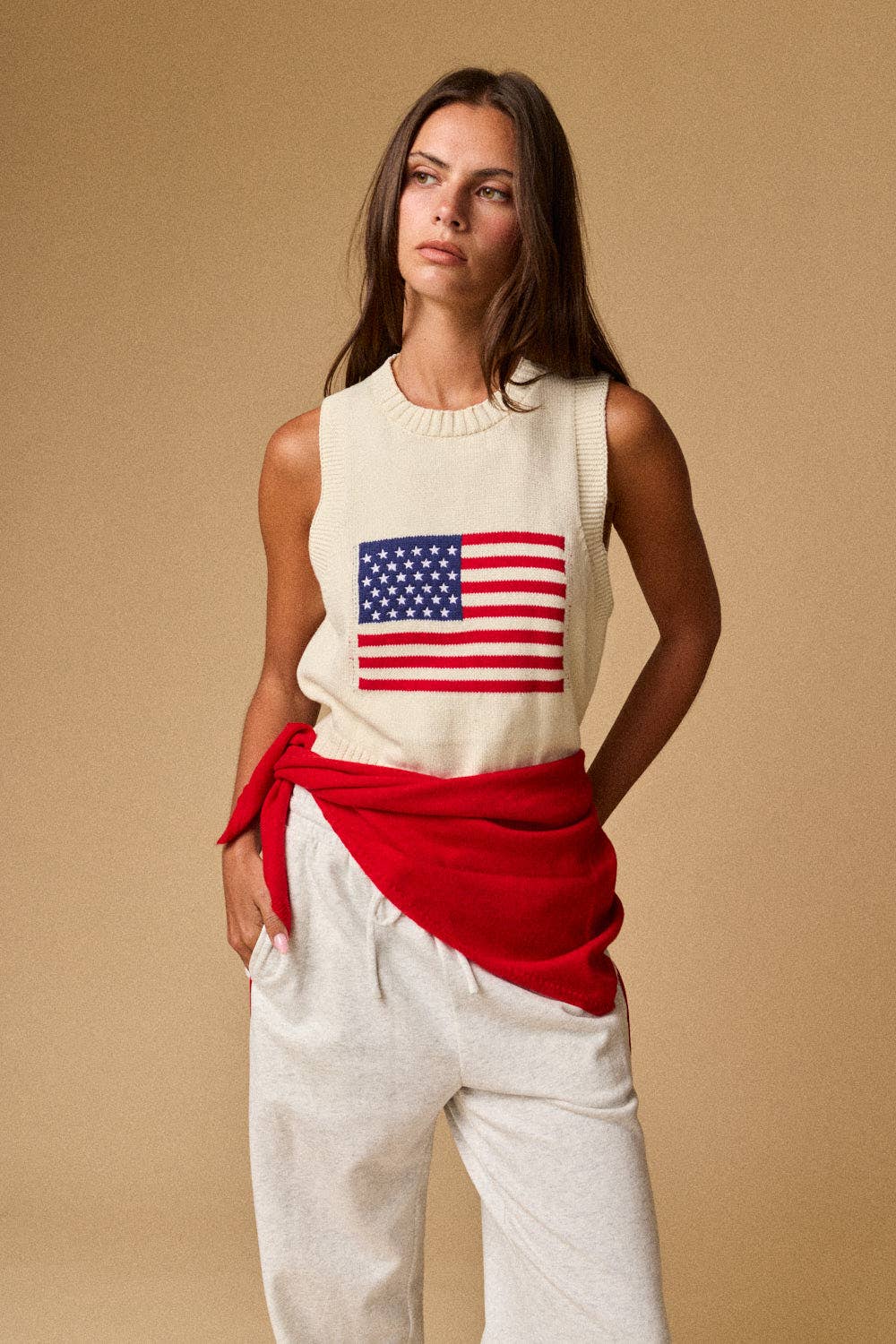 American flag Sleeveless Top