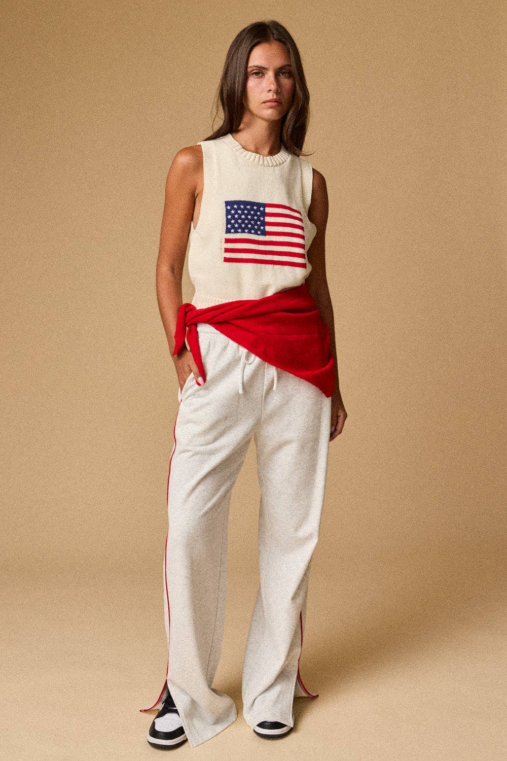 American flag Sleeveless Top