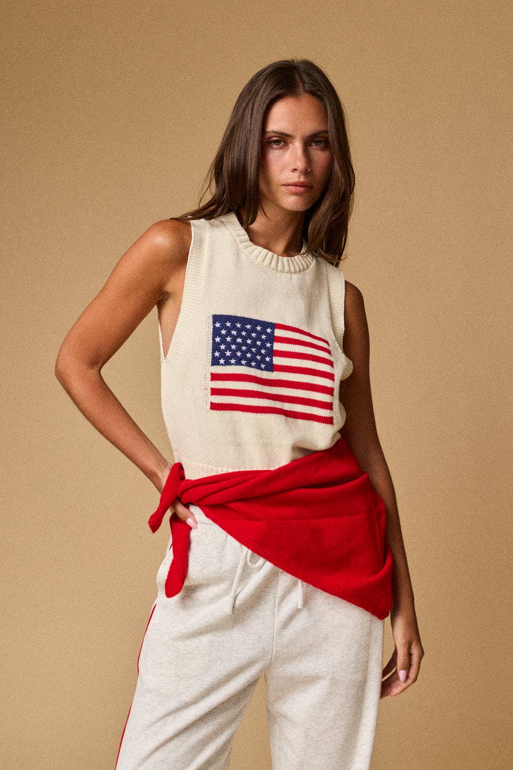 American flag Sleeveless Top