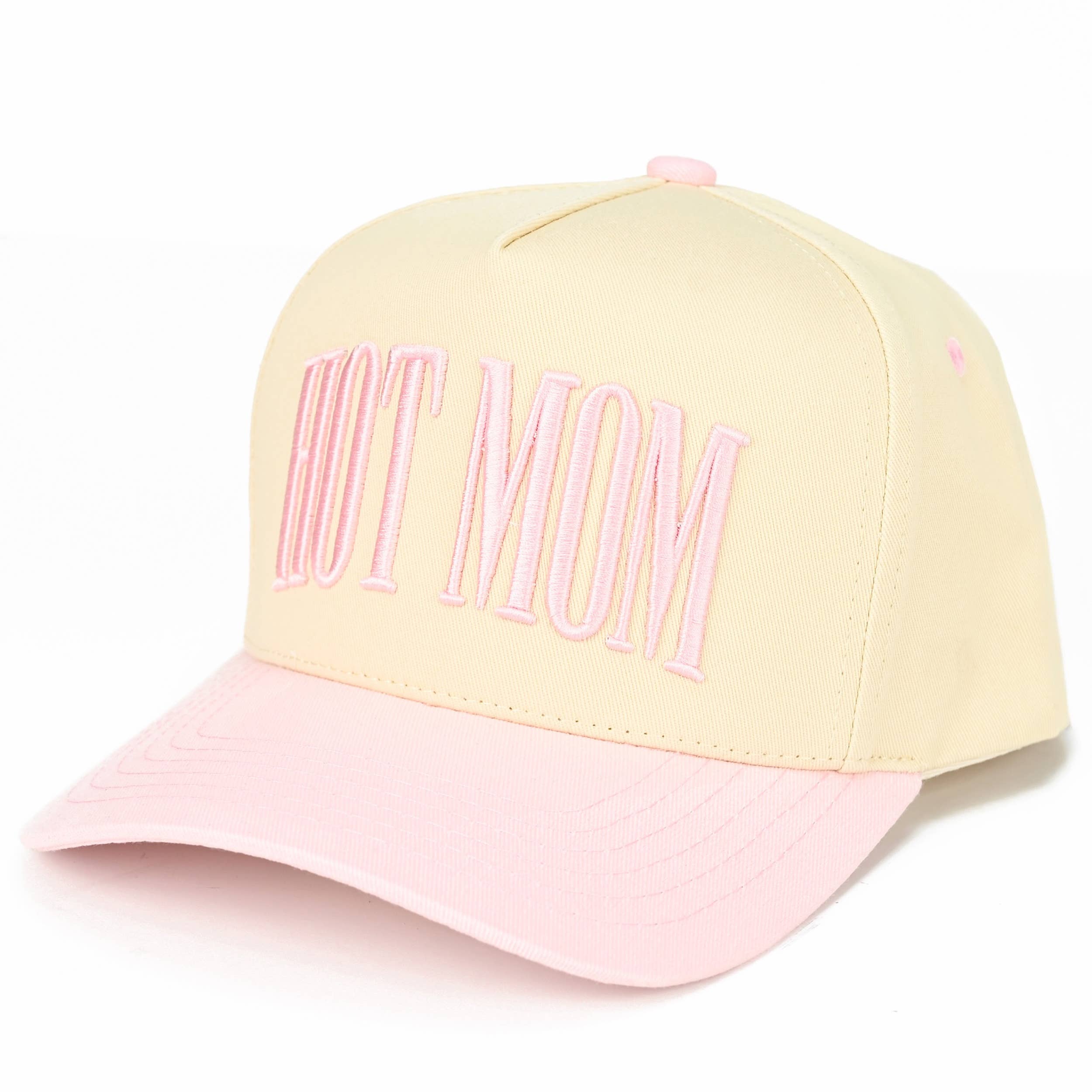 C.C HOT MOM Letter embroidered Trucker Hat