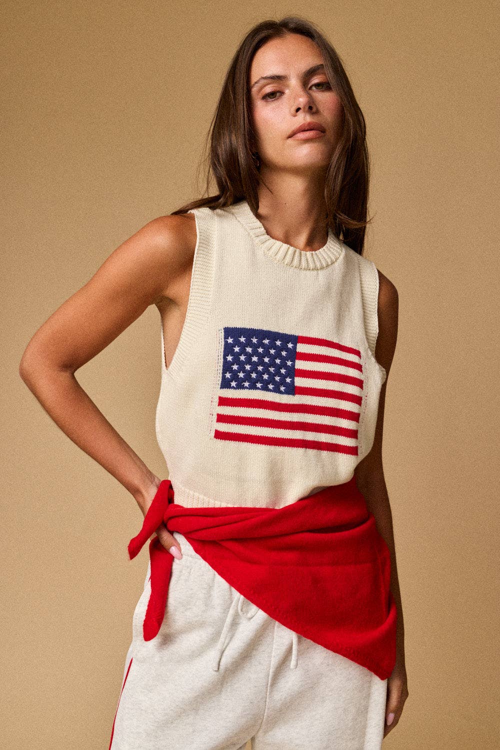 American flag Sleeveless Top